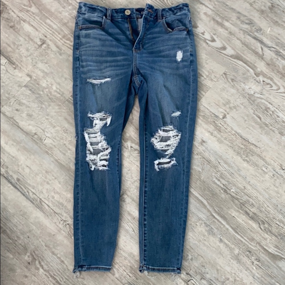 American Eagle Stretch High Waisted Cropped Jeans